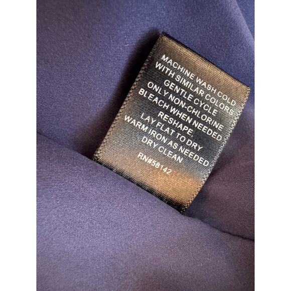 NEW LUXELY Evening Blue Short Sleeve Lush Satin Azalea Mini Dress Size 4 - Picture 10 of 11